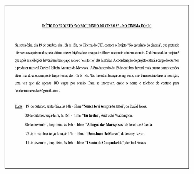 No escurinho do cinema